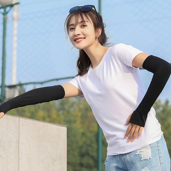 Yousheng 2 пары нарукавников с защитой от ультрафиолета, однотонные, высокоэластичные, супер мягкие, дышащие, впитывающие пот, быстросохнущие, спортивные нарукавники для занятий спортом на открытом воздухе