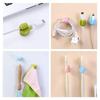10pcs Self Adhesive Cable Organizer Thumb Hook Wall Hook Silicone Toothbrush Holder Key Holder Towel Hooks Storage Wire Wall Decor