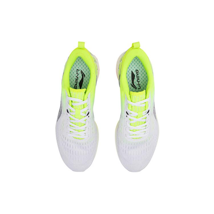 Li Ning Red Hare 4 ПУ, Текстиль Амортизация Отскок Дышащие Легкие Низкие Беговые Кроссовки Мужские Белый Зеленый ARBP037-15