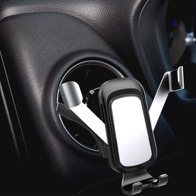 Треугольный гравитационный держатель для телефона в автомобиль с бесшумным механизмом для круглых воздуховодов