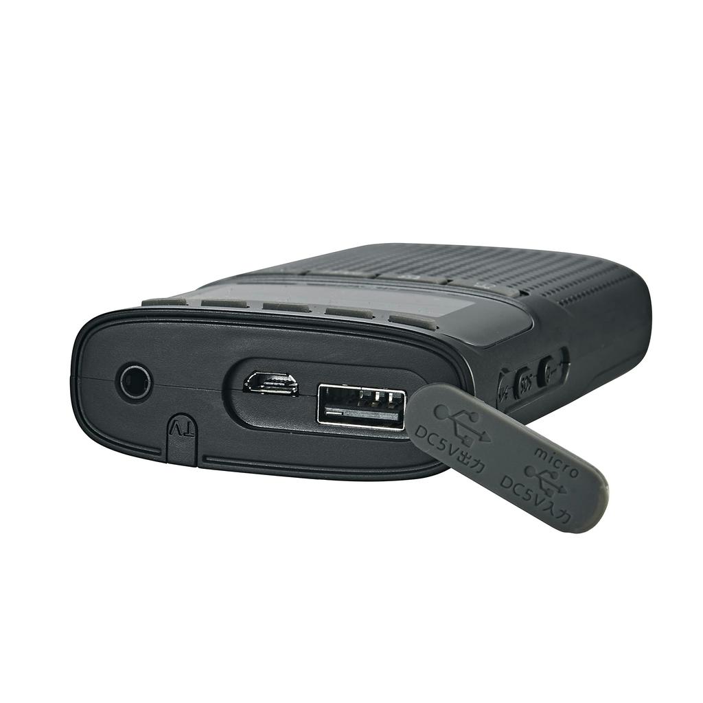 Портативное цифровое радио WINTECH One с функцией предотвращения стихийных бедствий Black Seg/AM/FM EMR-701TV