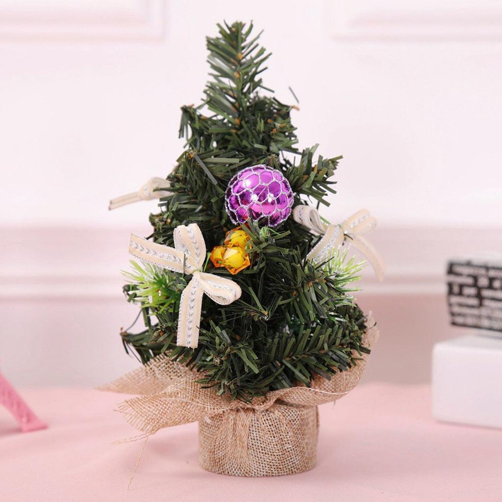 Mini Table Top Christmas Tree Small Desk Xmas Tree Party Ornament Decorated Tree