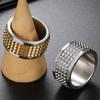 Engraveable Stainless Steel Mens Rivet Pyramid Band Ring Men Rock and Roll Biker Jewellery University Rings for Men