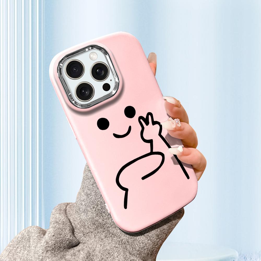 Для iPhone 15 14 13 11ProMax 14 15 16 Samsung S25 S24 S23 S22 Redmi 10 13 14C Мультяшный Черный Кот Серебристый Край Мягкий Жидкий Силикон Защитный Чехол