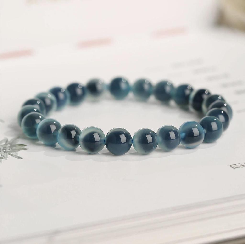 Натуральный агат и австрийский кристалл браслет с бусинами - Женские винтажные украшения высокого класса