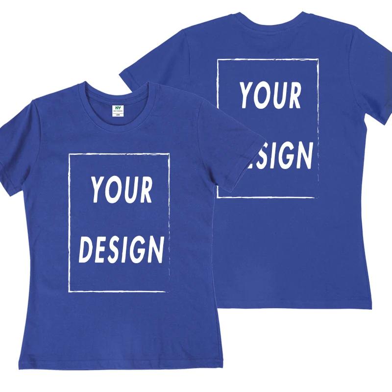 DIY03 Custom Team T-shirt for Women Add Your Own Design In Front and Back Print and Text High-quality T-shirt for Men