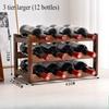 Creative Wine Rack Home Wooden Red Wine Wine Modern Style Simple Storage Rack Countertop Wine Rack Lattice Decoration Home