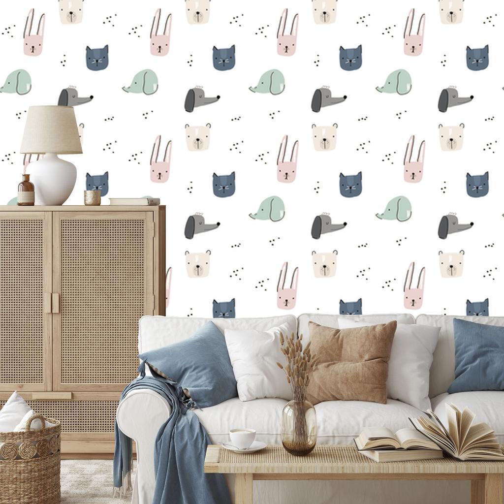 Animal rabbit wallpaper for living room and bedroom 50x1000