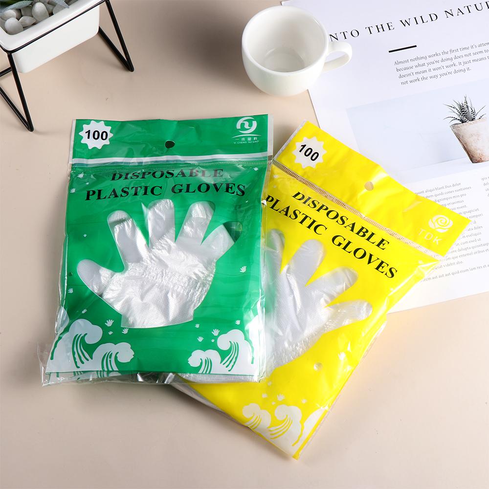 Vegetable Fruit Restaurant Hygiene Disposable Gloves Plastic Clear Avoid Direct Touch Catering