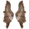 Water-Soluble Polyester Lace Angel Wings Flower Embroidery Patch Pair