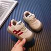 2024 Spring/Autumn Waterproof Leather Sneakers for Babies 0-4 Years, Non-slip Soft-soled Toddler Shoes