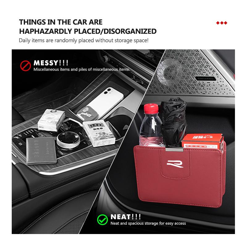 W139-W129Car Seat Side Door Trash Can Hanging Garbage Bin Receipts Card For Volkswagen VW Golf 4 5 6 7 GTI Tiguan Passat B5 B6 B7 CC