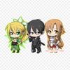 Kirito Und Asuna Chibi Asuna Kirito Iron On Patches For Clothing Applique Stickers On Clothes Heat-Sensitive Custom Patch