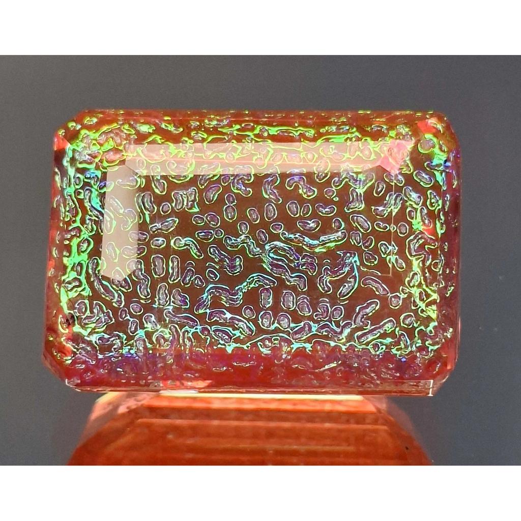 51-53 Ct Natural Monarch Fire Opal Emerald Cut Stunning Certified Gemstone