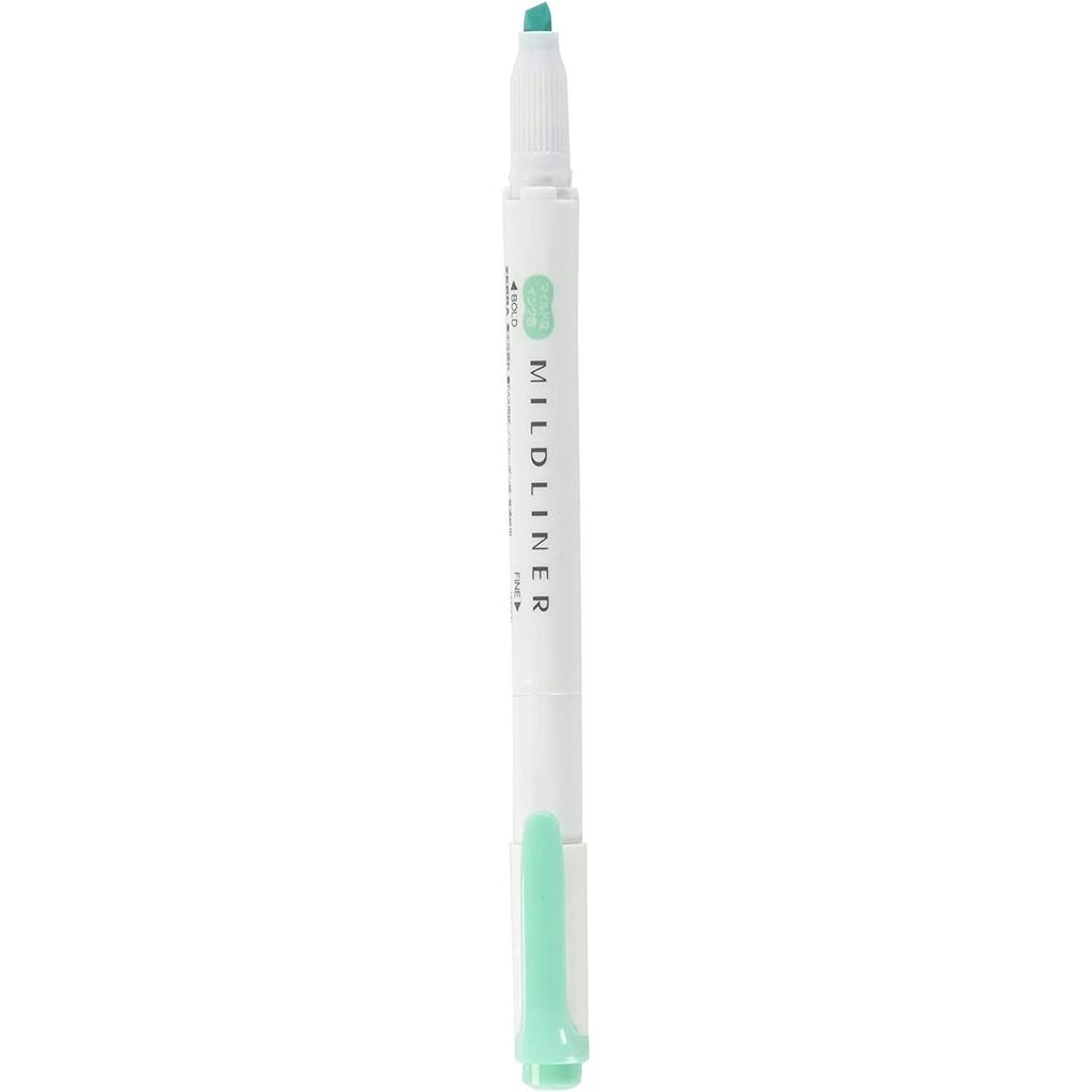 Zebra Mildliner Mild Highlighter Pen - Blue-Green Dual Tip (Pack of 4)