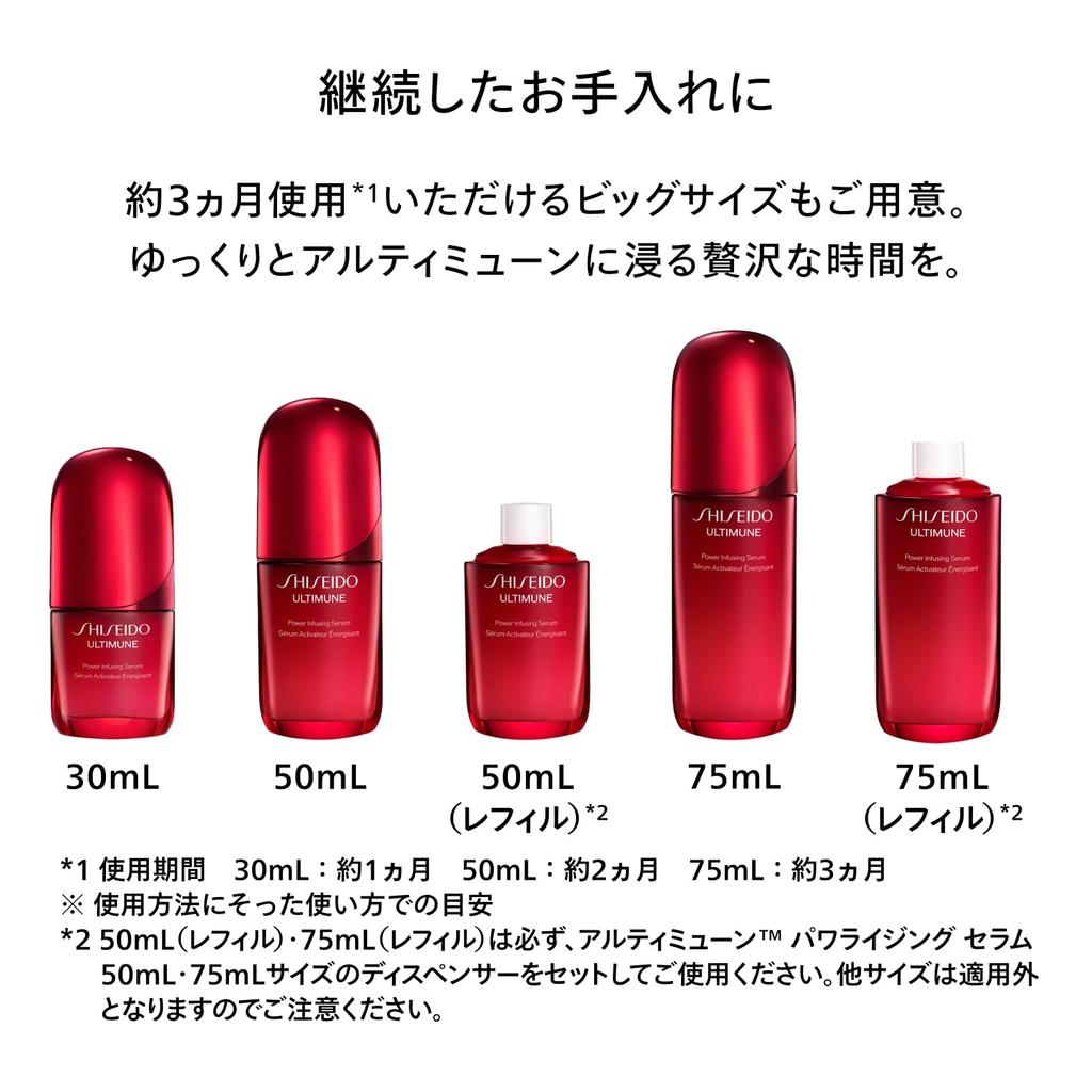 SHISEIDO Ultimune Специальный набор | Сыворотка 50 мл + Eudermine специального размера (30мл) + Мини-косметичка LISA Collaboration | Гелевая/жидкая текстура | Зеленый цветочный аромат |