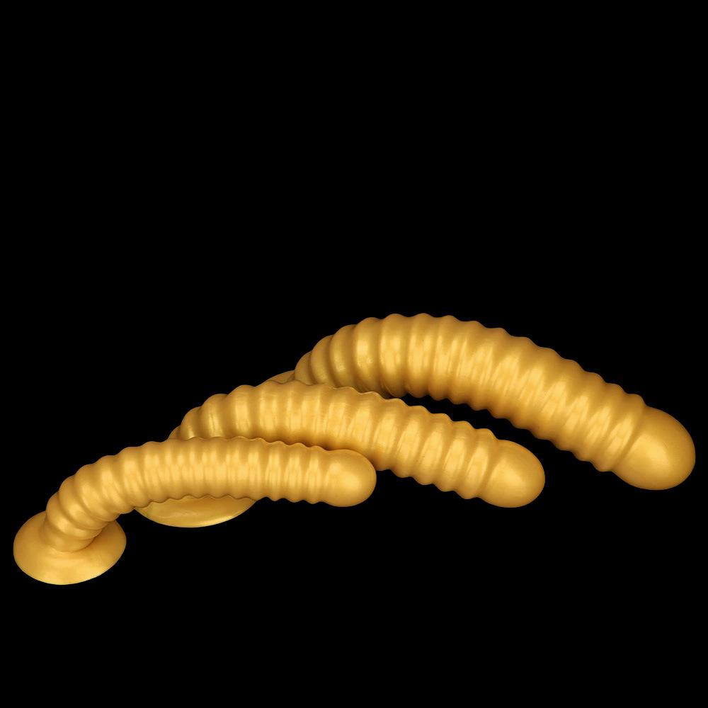 Золотой силиконовый реалистичный пенис с резьбой анальный дилдо секс-игрушка для мужчин и женщин фистинг