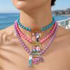 Ornaments Bohemian Resin Beaded Necklace Sea Series Beach Beaded Necklace  Holiday
