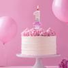 Милые розовые лапки свечи-цифры для торта топпер для торта для детей мальчика девочки с днем рождения украшение для торта вечеринка в тематике собаки кошки сувениры для вечеринки