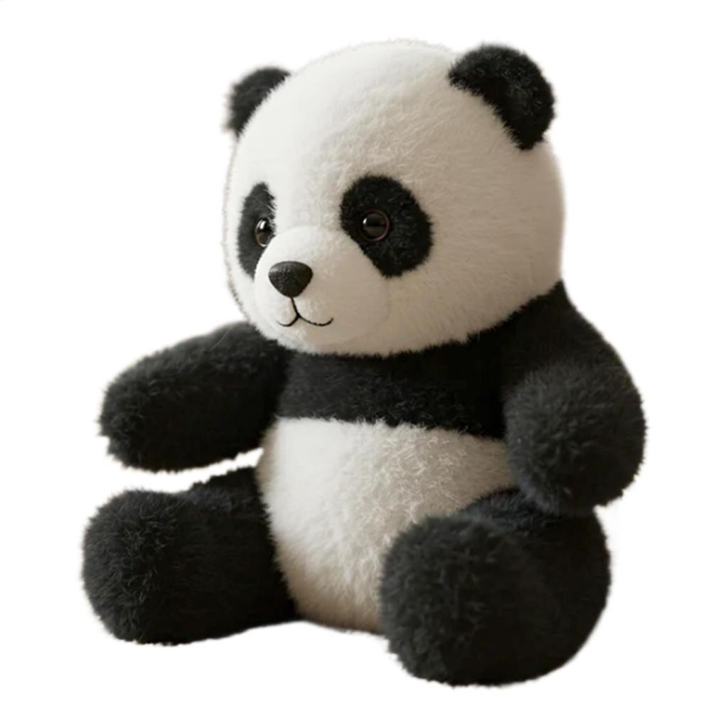 Panda Stuffed Doll Realistic Tabletop Pandas Plush Toy  Stuffed Animal Doll Collectible Decoration Emotional Soothing Companion