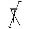 Yousheng 300 Lbs Crutch Stool with Seat Lightweight Folding Walking Stick Chair Portable Cane for Senior Elderly Camping Hiking