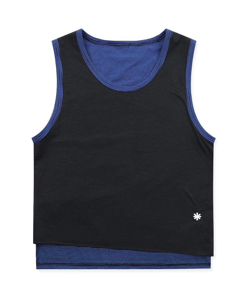 GLACK Gt186 Slope Reversible Stripe Sleeveless (Black/Navy)