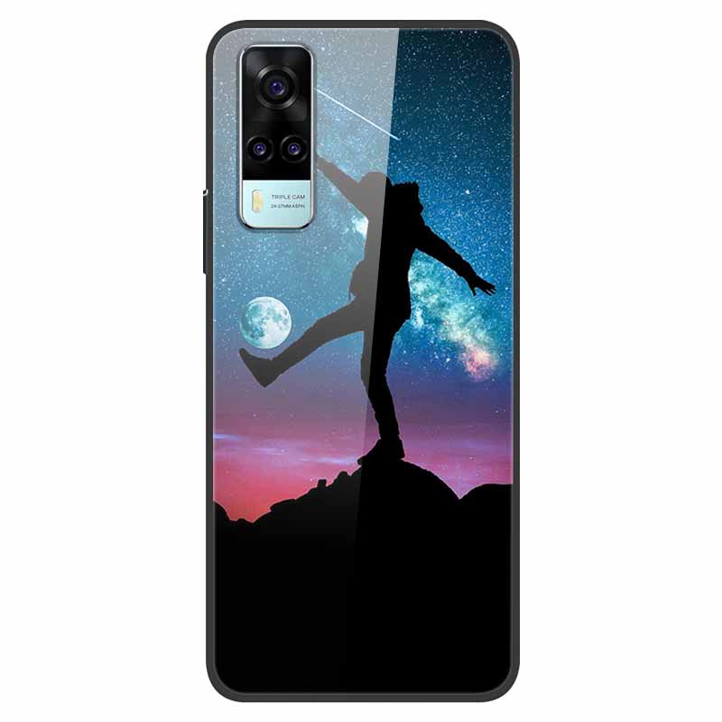 Роскошный чехол-кейс для vivo Y53S 4G Чехол из закаленного стекла для Vivo Y31 VivoY31 2021 Y51 2020 Чехол для телефона для Vivo V2036 Y53S Coque
