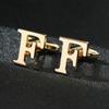 Men's French Shirt Shirt Cuff Links 26 Letters A-Z Cufflinks Gold Color For Men Gift High Quality