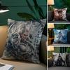 Anime Nezha Demon Pillow Case Plush Fabric Soft Pillowcase Double Sided Print Sofa Cushion Cover Throw