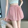 Women's Y2K Clothes White Ice Silk Wide Leg Shorts Women Summer High Waist Loose Fashion Casual Korean Style