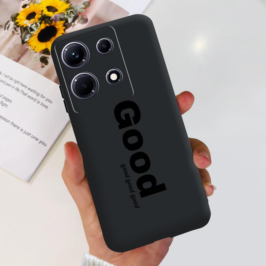 For Infinix Note 30i Case Stylish Flower Black TPU Shockproof Bumper For Infinix Note 30 Pro X678B Phone Cover Note 30 5G Fundas