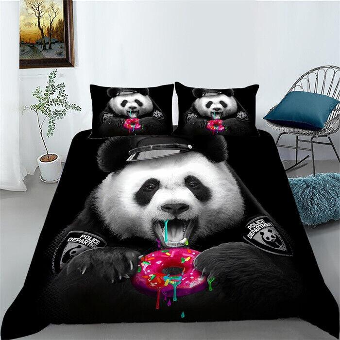 Комплект постельного белья с изображением животных, напечатанный на 3D-принтере, двуспальная кровать, пододеяльник, наволочка, 2/3 шт., быстросохнущее покрывало, роскошное покрывало, домашний текстиль