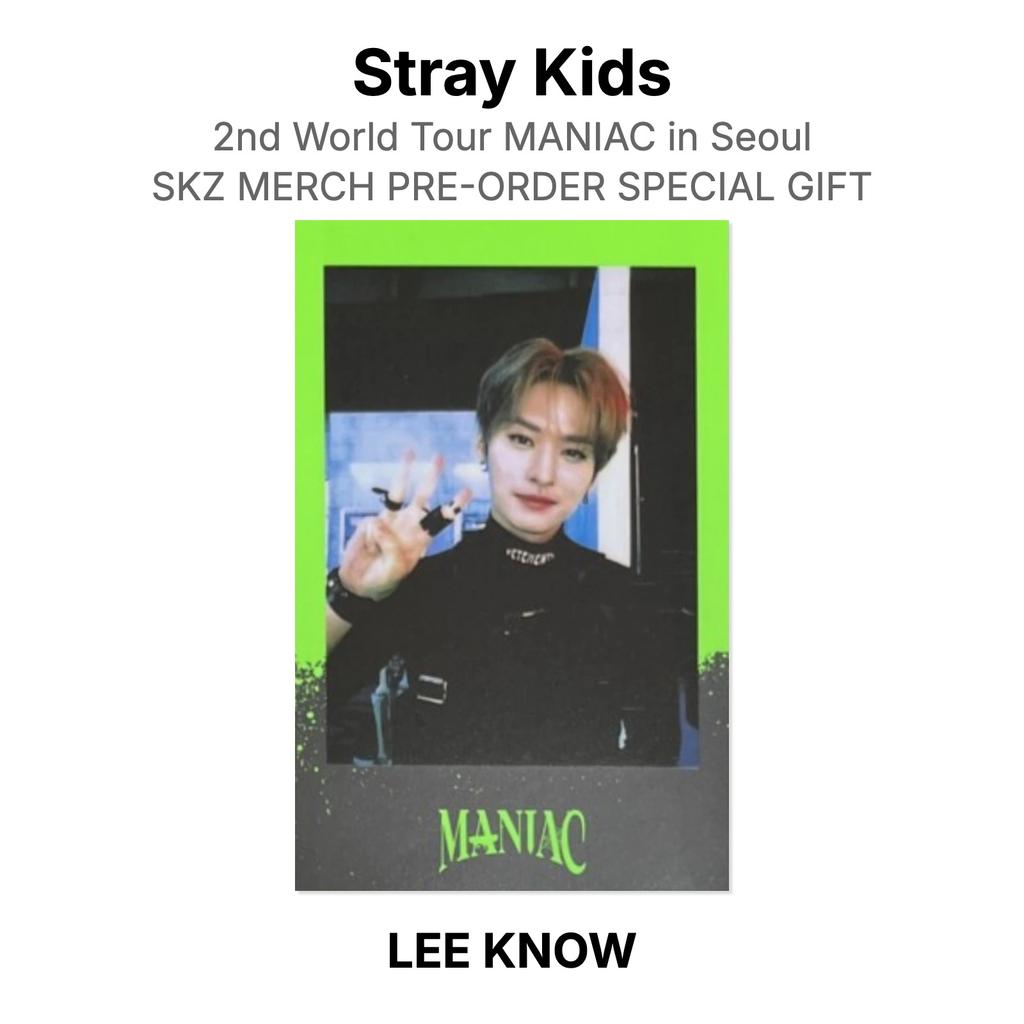 Stray Kids 2-й Мировой Тур MANIAC в Сеуле SKZ MERCH ПРЕДЗАКАЗ СПЕЦИАЛЬНЫЙ ПОДАРОК Официальная Фотокарточка