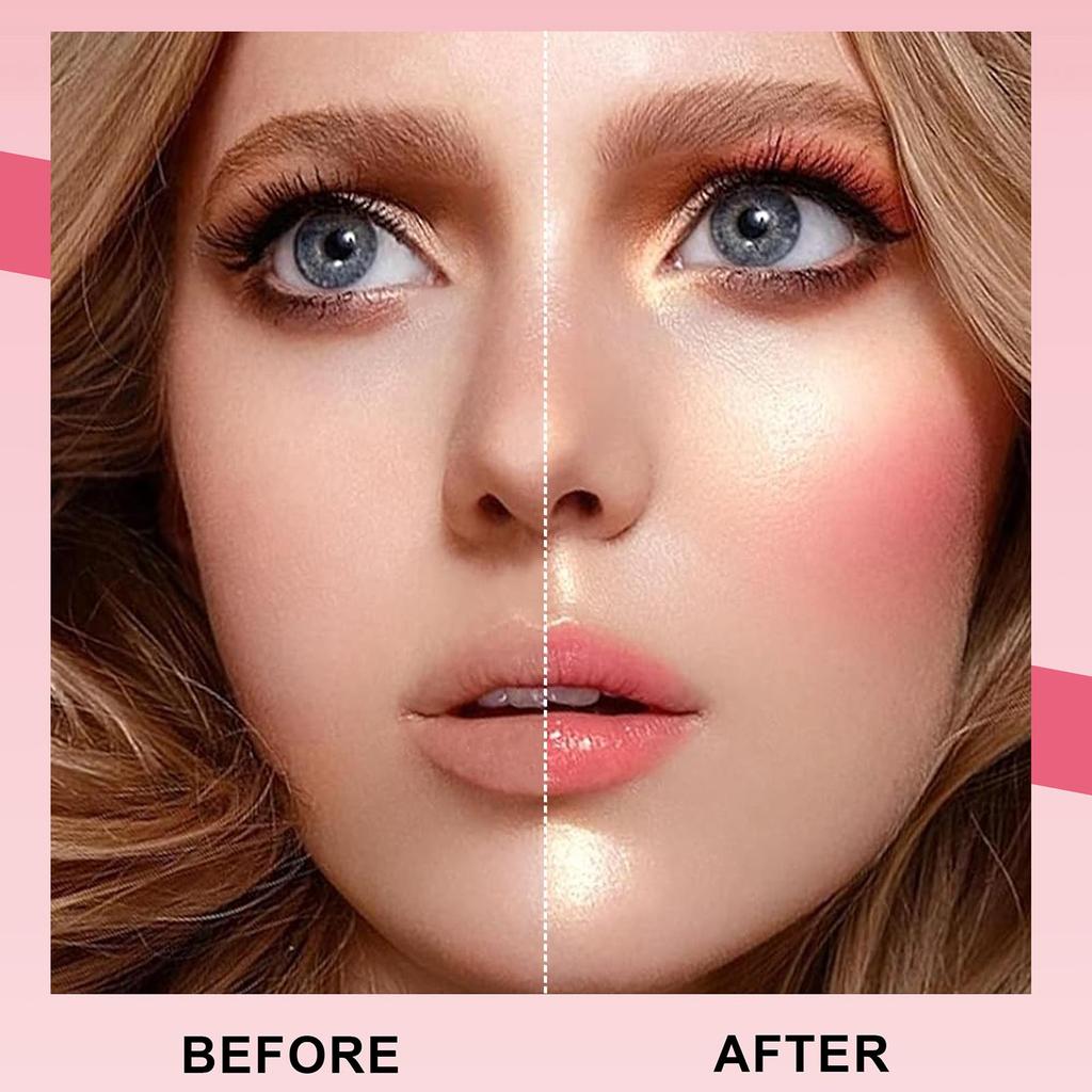 HANDAIYAN Матовые блестящие румяна, тени для щек, румяна, хайлайтер, румяна, водостойкий бронзатор, ручка для контурного макияжа