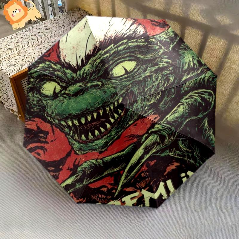 Gremlins: Chaos Unleashed Folding umbrella Suitable for all seasons travel Three folds travel printing