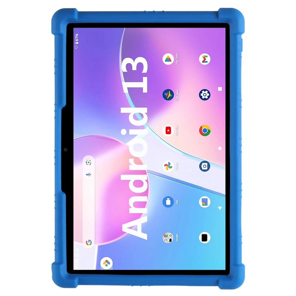 Для PRITOM Android 12 Tablet 10,1 дюймов противоударный чехол Teclast Android 13 Tablet Kids Силиконовая подставка Защитный чехол Мягкий