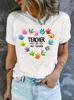 Teacher Print Tshirt Allseason Short Sleeve Casual Top Unisexs Clothingteachers Essential Supplies Teachers Gift