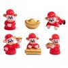 7 шт./компл. год удачи украшения мультфильм мини бог богатства статуэтки микро ландшафт украшения настольное украшение