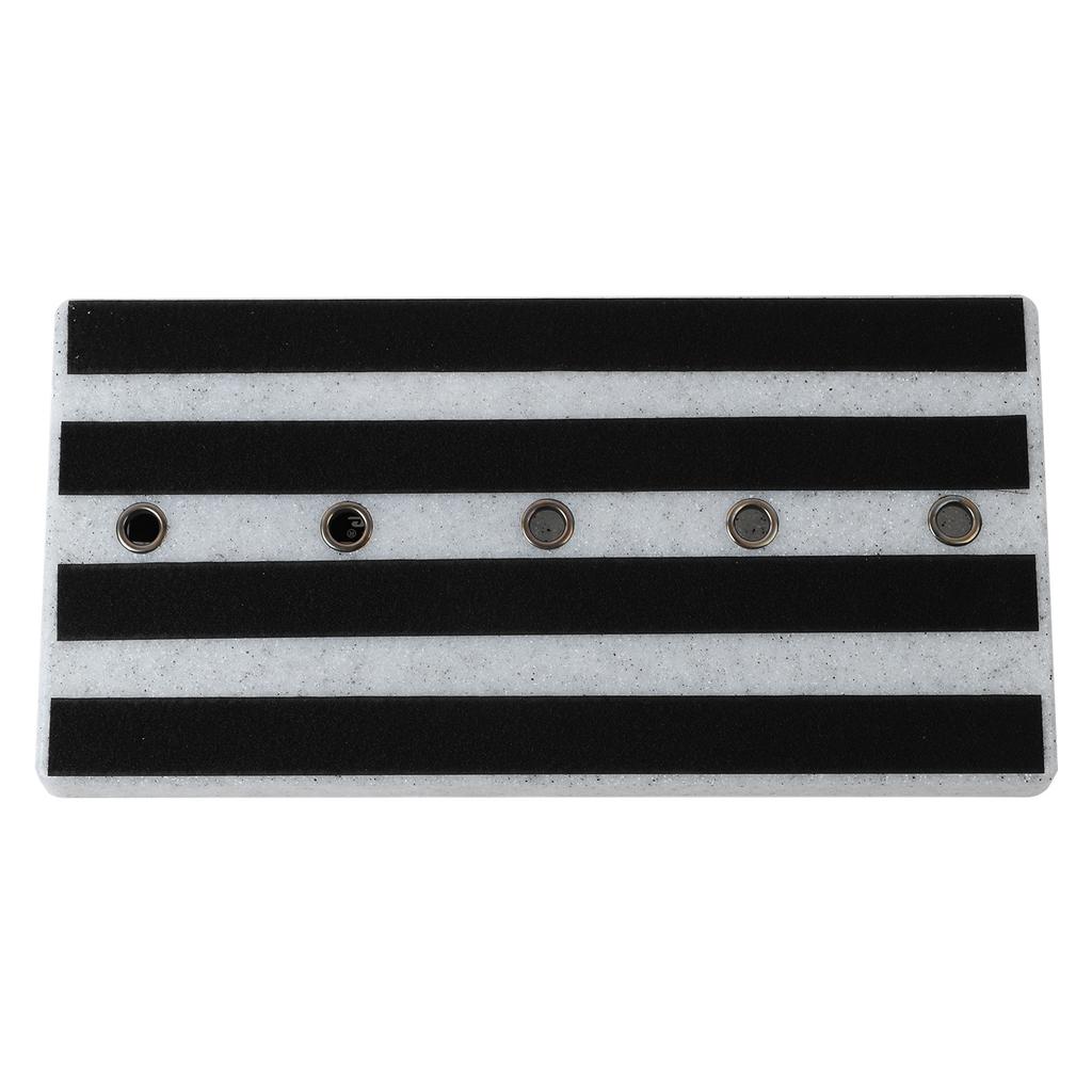 Guitar Effect Pedal Board PE Hook and Loop Fastener Instrument Accessory for Performance White Marble Design