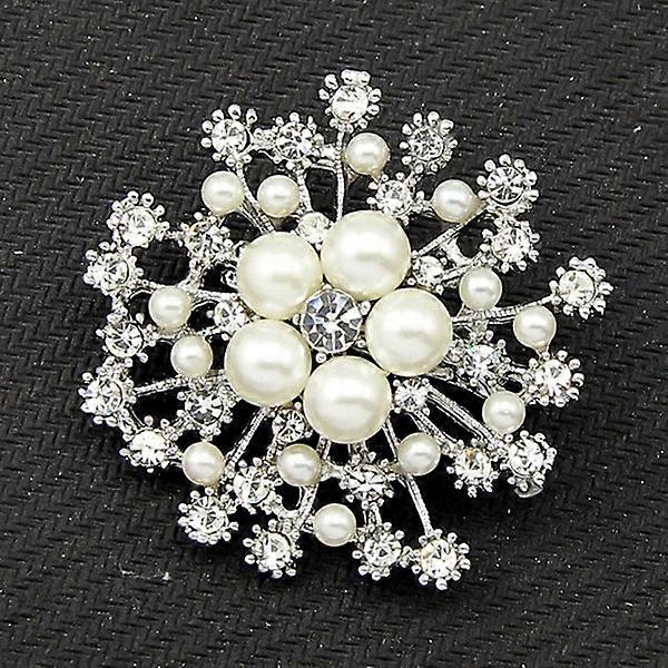 New Crystal Brooch Lapel Pins Fashion Women Wedding Dress Hijab Pins Jewelry Rhinestone Large Brooches