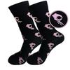 Unisex Winter Knitted Mid-Calf Long Crew Socks Funny Printed Hip-Hop Trendy Cotton Hosiery Skateboard Streetwear