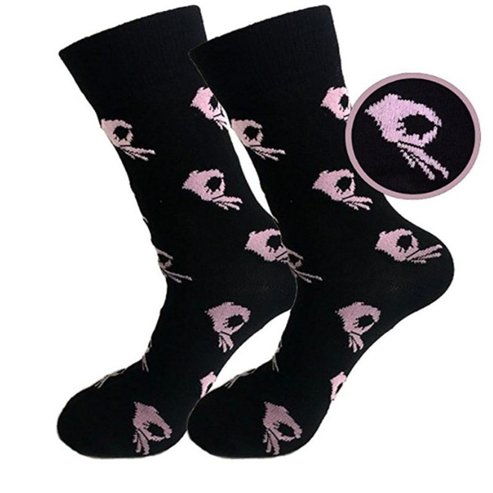 Unisex Winter Knitted Mid-Calf Long Crew Socks Funny Printed Hip-Hop Trendy Cotton Hosiery Skateboard Streetwear
