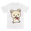 Повседневные футболки с клубникой Rilakkuma для женщин, футболки с круглым вырезом, футболки с животным медведем, футболки с коротким рукавом, женские топы