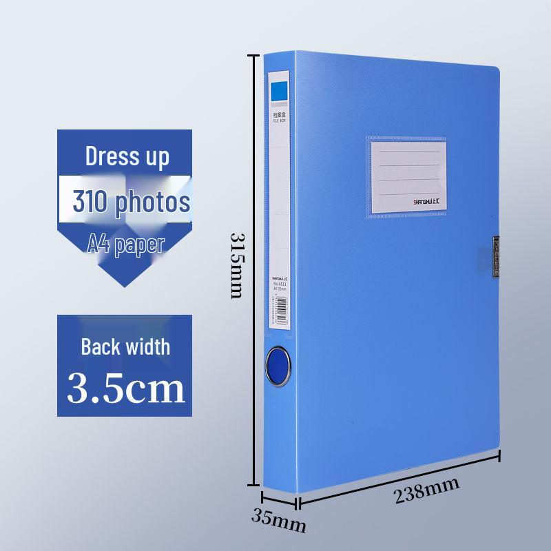 Коробка для хранения документов формата А4 - Утолщенная пластиковая папка для счетов и договоров