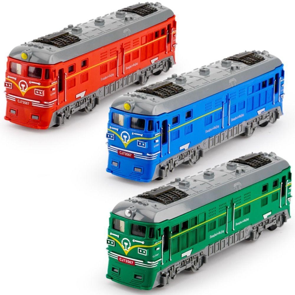 Simulation Scale Rail Vehicle Toy Miniature Train Car Toys Inertial Train Model  Kids Toys