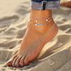 2Pcs/Set Women Foot Bracelet Heartbeat Faux Pearl Anklet Ankle Chain Jewelry