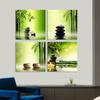 Green Bamboo Canvas Painting Zen Stone Canvas Prints Wall Art Water Zen Spa Posters for Living Room Bedroom Home Office Decor