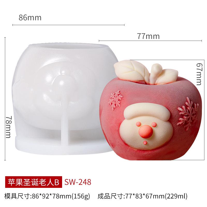 Christmas Silicone Mold For Handmade Scented Candle Plaster Mousse Cake Baking Craft