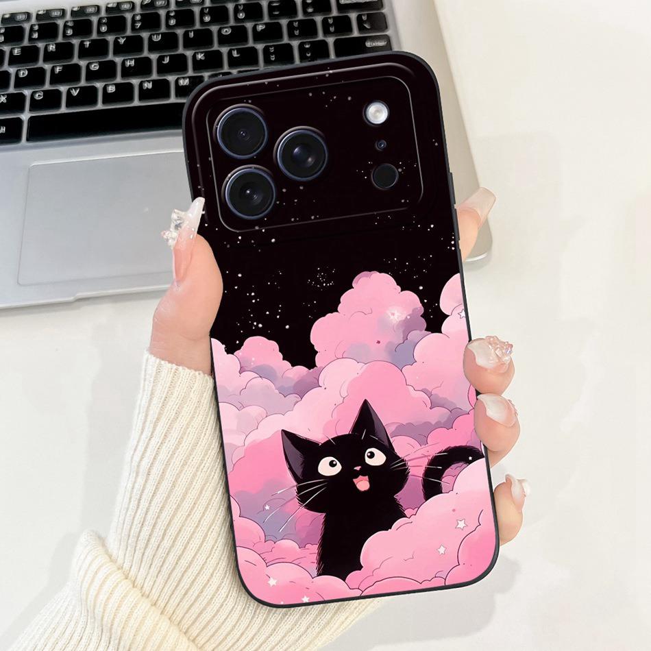 For iPhone 17 Pro Max 17Pro Cute Rabbit Cat Cartoon Phone Case For iPhone17 Pro 17ProMax Shockproof Soft Silicone Cases