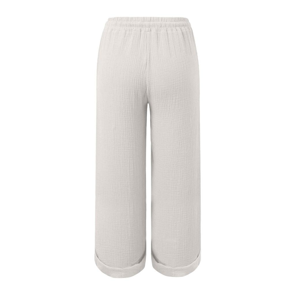 Women's Pants Fashion Casual Pants Solid Color Drawstring High Waist Pants With Pockets